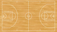 Cargar imagen en el visor de la galería, Basketball Court Hardwood Pattern Wall Mural. #6361
