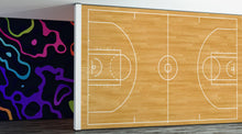 Cargar imagen en el visor de la galería, Basketball Court Hardwood Pattern Wall Mural. #6361
