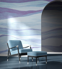 Cargar imagen en el visor de la galería, Abstract Pastel Blue Marble Granite Slate Peel and Stick Mural. #6363
