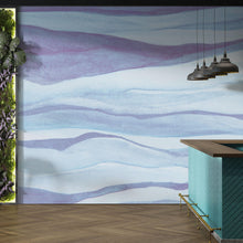 Cargar imagen en el visor de la galería, Abstract Pastel Blue Marble Granite Slate Peel and Stick Mural. #6363
