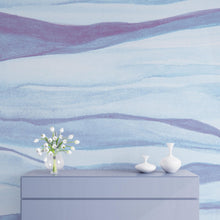 Cargar imagen en el visor de la galería, Abstract Pastel Blue Marble Granite Slate Peel and Stick Mural. #6363
