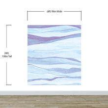 Load image into Gallery viewer, Abstract Pastel Blue Marble Granite Slate Peel and Stick Mural. #6363
