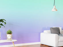 Cargar imagen en el visor de la galería, Pastel Color Wall Mural. Turquoise to Plum Purple Gradient Color Blend Design Wallpaper. #6385
