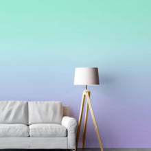 Cargar imagen en el visor de la galería, Pastel Color Wall Mural. Turquoise to Plum Purple Gradient Color Blend Design Wallpaper. #6385
