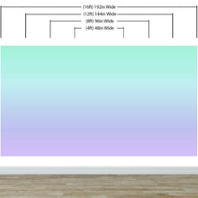 Cargar imagen en el visor de la galería, Pastel Color Wall Mural. Turquoise to Plum Purple Gradient Color Blend Design Wallpaper. #6385
