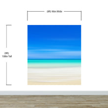 Load image into Gallery viewer, Tropical Beach Wall Mural. Abstract Blur View of Coastline Peel and Stick Wallpaper. #6389
