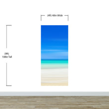 Load image into Gallery viewer, Tropical Beach Wall Mural. Abstract Blur View of Coastline Peel and Stick Wallpaper. #6389
