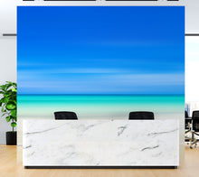 Load image into Gallery viewer, Tropical Beach Wall Mural. Abstract Blur View of Coastline Peel and Stick Wallpaper. #6389
