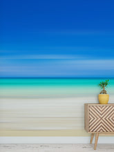 Load image into Gallery viewer, Tropical Beach Wall Mural. Abstract Blur View of Coastline Peel and Stick Wallpaper. #6389
