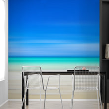 Load image into Gallery viewer, Tropical Beach Wall Mural. Abstract Blur View of Coastline Peel and Stick Wallpaper. #6389
