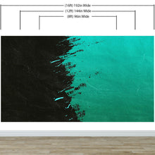 Load image into Gallery viewer, Paint Splash Wall Mural. Emerald Green Brush Stroke Peel and Stick Wallpaper. #6391
