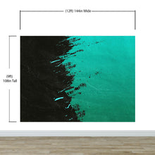 Load image into Gallery viewer, Paint Splash Wall Mural. Emerald Green Brush Stroke Peel and Stick Wallpaper. #6391
