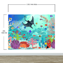 Carregar imagem no visualizador da galeria, Aquarium Underwater Marine Sea Life Wall Mural. #6397
