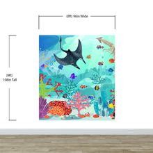 Carregar imagem no visualizador da galeria, Aquarium Underwater Marine Sea Life Wall Mural. #6397
