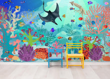 Load image into Gallery viewer, Aquarium Underwater Marine Sea Life Wall Mural. #6397
