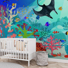 Cargar imagen en el visor de la galería, Aquarium Underwater Marine Sea Life Wall Mural. #6397
