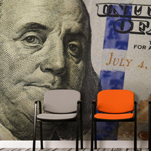 Load image into Gallery viewer, Money Wallpaper. Benjamin Franklin 100 Dollar Bill Wall Mural. #6399
