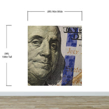 Load image into Gallery viewer, Money Wallpaper. Benjamin Franklin 100 Dollar Bill Wall Mural. #6399
