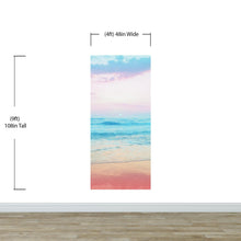 Load image into Gallery viewer, Pastel Color Sunset over the Ocean Horizon Wall Mural. Beach Theme Peel and Stick Wallpaper. #6400
