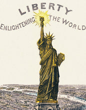 Cargar imagen en el visor de la galería, Vintage Illustration of the Statue of Liberty Wall Mural. The Great Bartholdi Statue, Liberty Enlightening the World Peel and Stick Wallpaper. #6409
