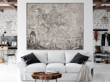 Load image into Gallery viewer, Vintage Old Map of Rome Italy Wall Mural. The Large Plan of Rome Peel and Stick Wallpaper. #6412
