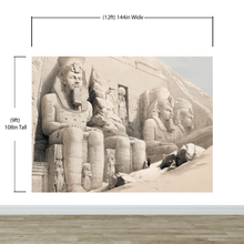 Carregar imagem no visualizador da galeria, Ancient Egyptian Temple Wall Mural. The Great Temple of Aboo-Simble, Nubia by David Roberts. #6417
