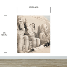 Load image into Gallery viewer, Ancient Egyptian Temple Wall Mural. The Great Temple of Aboo-Simble, Nubia by David Roberts. #6417
