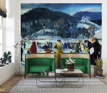 Cargar imagen en el visor de la galería, Love of Winter Famous Painting Wall Mural. Painting by George Wesley Bellows. #6419
