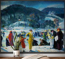 Load image into Gallery viewer, Love of Winter Famous Painting Wall Mural. Painting by George Wesley Bellows. #6419
