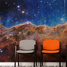 Load image into Gallery viewer, Cosmic Cliffs in the Carina Nebula Photo (NIRCam Image) from NASA, ESA, CSA, STScI. Galaxy Nebula Space Wall Mural | Peel and Stick Wallpaper.  #6421
