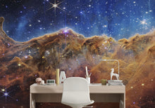 Load image into Gallery viewer, Cosmic Cliffs in the Carina Nebula Photo (NIRCam Image) from NASA, ESA, CSA, STScI. Galaxy Nebula Space Wall Mural | Peel and Stick Wallpaper.  #6421
