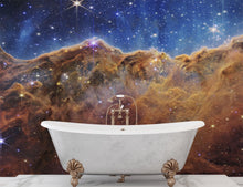 Load image into Gallery viewer, Cosmic Cliffs in the Carina Nebula Photo (NIRCam Image) from NASA, ESA, CSA, STScI. Galaxy Nebula Space Wall Mural | Peel and Stick Wallpaper.  #6421
