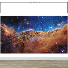 Load image into Gallery viewer, Cosmic Cliffs in the Carina Nebula Photo (NIRCam Image) from NASA, ESA, CSA, STScI. Galaxy Nebula Space Wall Mural | Peel and Stick Wallpaper.  #6421
