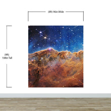 Load image into Gallery viewer, Cosmic Cliffs in the Carina Nebula Photo (NIRCam Image) from NASA, ESA, CSA, STScI. Galaxy Nebula Space Wall Mural | Peel and Stick Wallpaper.  #6421
