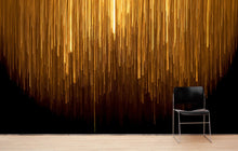 Cargar imagen en el visor de la galería, Vertical Streaks of Light Wall Mural. Abstract Glowing Vertical Lines Wallpaper. #6425
