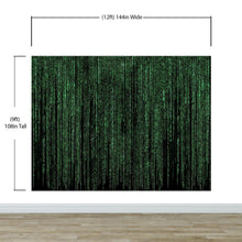 Load image into Gallery viewer, Computer Matrix Style Lines of Code Wall Mural. Science Fiction Decor. #6430
