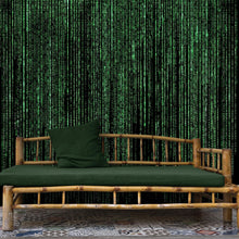 Carregar imagem no visualizador da galeria, Computer Matrix Style Lines of Code Wall Mural. Science Fiction Decor. #6430
