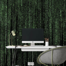 Load image into Gallery viewer, Computer Matrix Style Lines of Code Wall Mural. Science Fiction Decor. #6430
