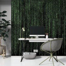 Carregar imagem no visualizador da galeria, Computer Matrix Style Lines of Code Wall Mural. Science Fiction Decor. #6430
