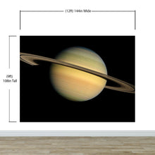 Load image into Gallery viewer, Rings of Saturn Wall Mural. Space theme peel and stick wallpaper. #6432
