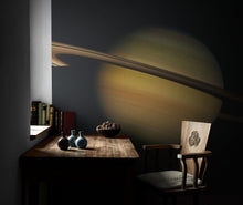 Load image into Gallery viewer, Rings of Saturn Wall Mural. Space theme peel and stick wallpaper. #6432
