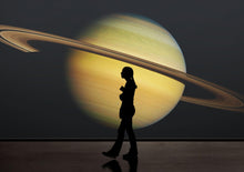 Load image into Gallery viewer, Rings of Saturn Wall Mural. Space theme peel and stick wallpaper. #6432
