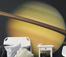 Load image into Gallery viewer, Rings of Saturn Wall Mural. Space theme peel and stick wallpaper. #6432
