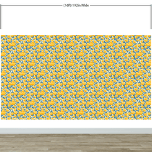 Carregar imagem no visualizador da galeria, Yellow Floral Flower Background Pattern Wall Mural. #6456
