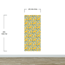 Carregar imagem no visualizador da galeria, Yellow Floral Flower Background Pattern Wall Mural. #6456
