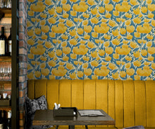 Cargar imagen en el visor de la galería, Yellow Floral Flower Background Pattern Wall Mural. #6456
