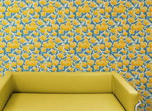 Carregar imagem no visualizador da galeria, Yellow Floral Flower Background Pattern Wall Mural. #6456
