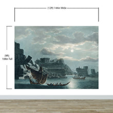 Load image into Gallery viewer, The Island of Tortosa from Views in the Ottoman Dominions Illustration Wall Mural. Sailing through the Mediterranean Islands. #6457
