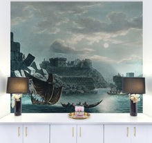 Carregar imagem no visualizador da galeria, The Island of Tortosa from Views in the Ottoman Dominions Illustration Wall Mural. Sailing through the Mediterranean Islands. #6457
