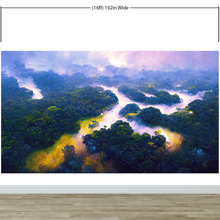 Load image into Gallery viewer, Tropical Rainforest Wall Mural Painting. #6475
